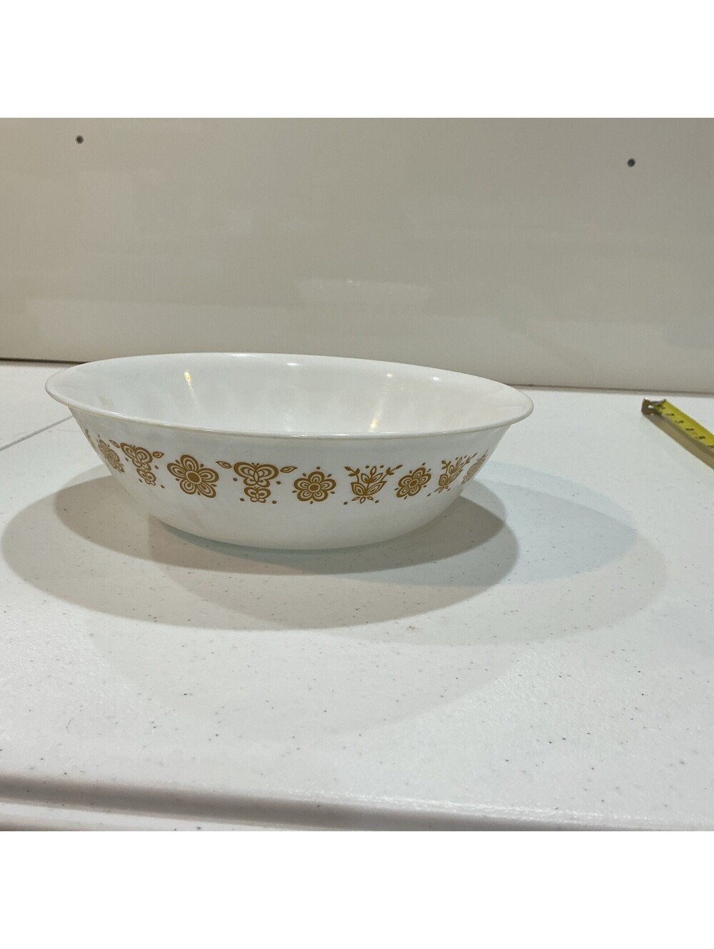 Vintage Corelle Large 2 Quart Butterfly Gold Serving Bowl  10”